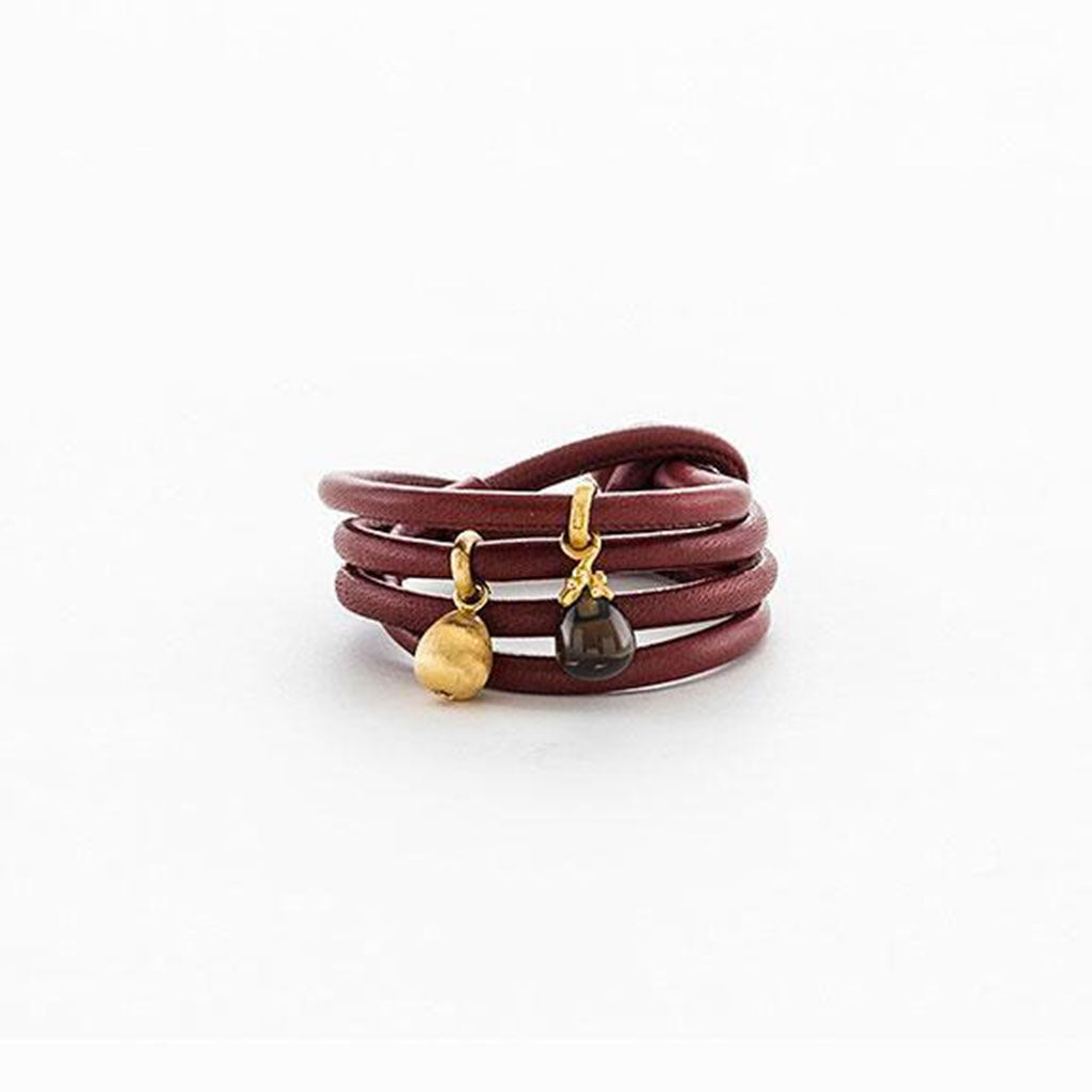 Red Bracelet with Sweet Drop Charms